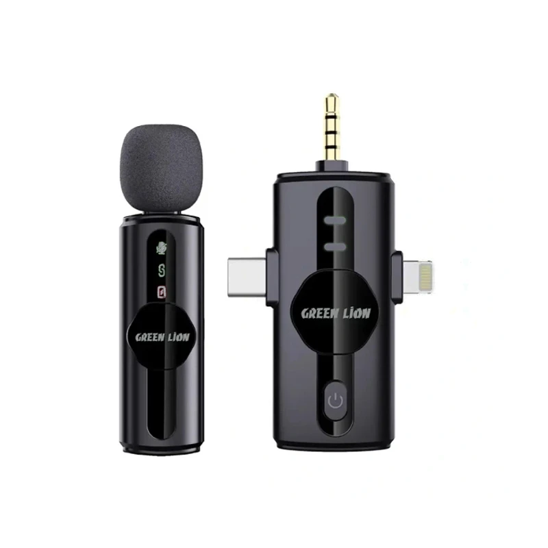 میکروفن بی سیم گرین لاین مدل GM-79X با درگاه اتصال USB-C/لایتنینگ/AUX