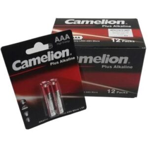 باتری نیم قلمی پلاس آلکالاین کملیون بسته 12 تایی | AAA Camelion